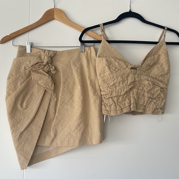 Zara Skirts Zara Matching Set Stripped Poshmark